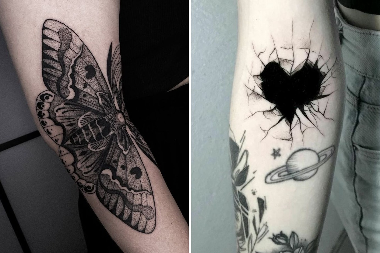 35+ Blackwork Tattoo Ideas & Inspiration Featured Lookbook Collage