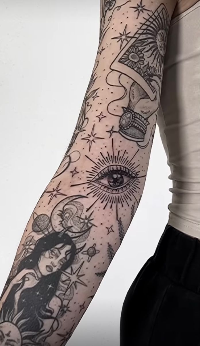 Negative Space Leaf Tattoo Tattoo Design