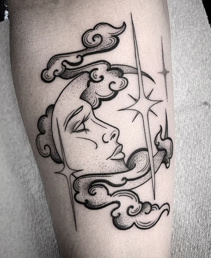 Smoking Skeleton in a Frame Tattoo Design