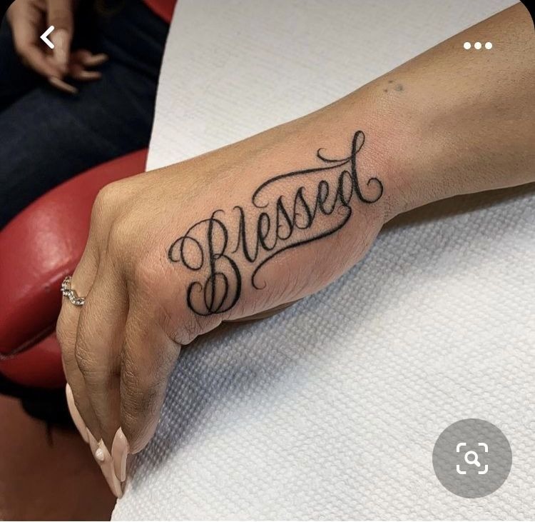 Blessed with a Red Cross Tattoo Design