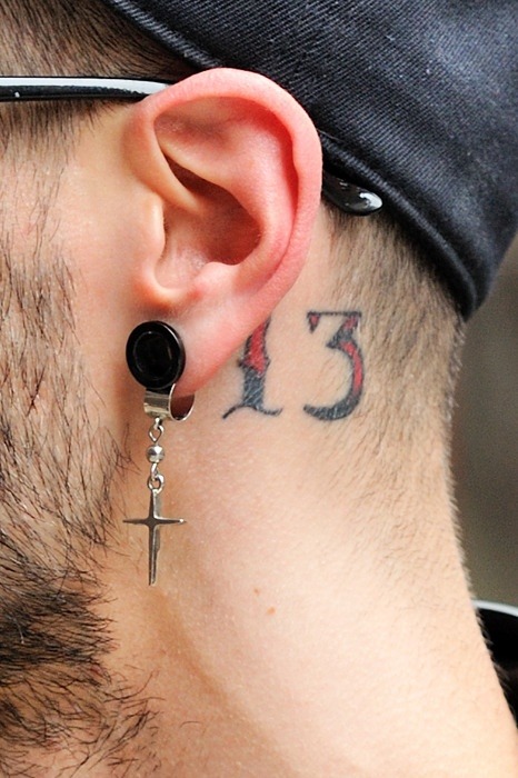Behind-the-Ear 13 Tattoo Tattoo Design