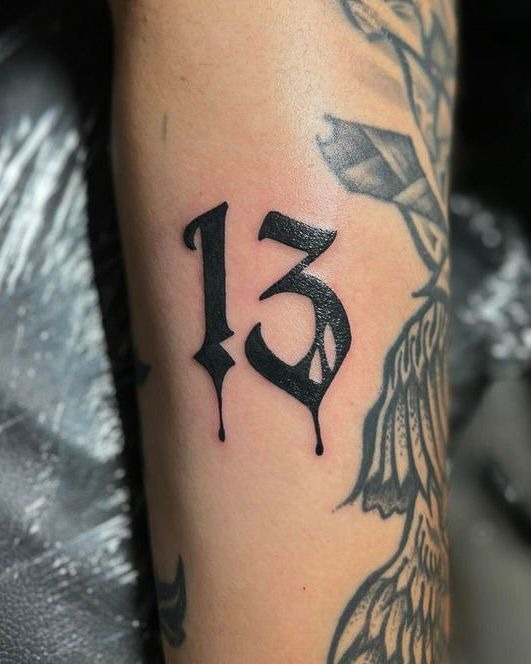 Dripping Gothic 13 Tattoo Tattoo Design
