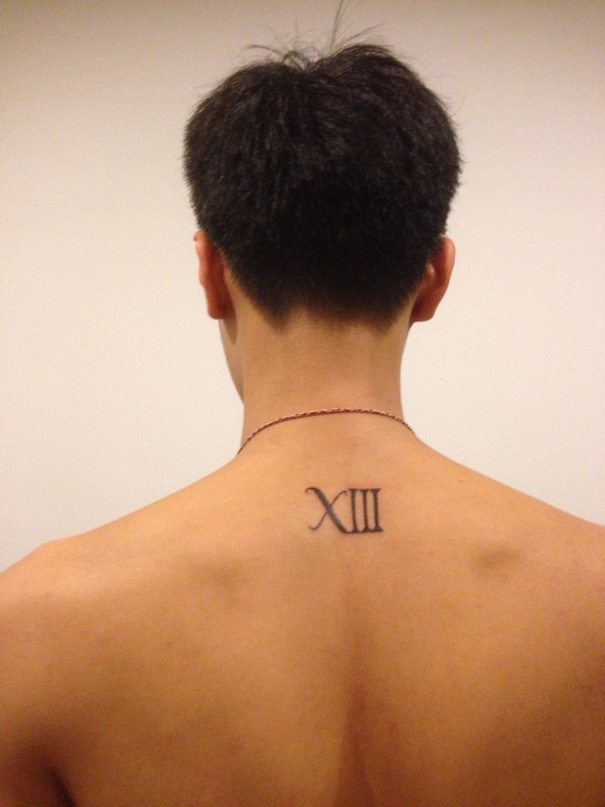 Roman Numeral XIII Neck Tattoo Tattoo Design