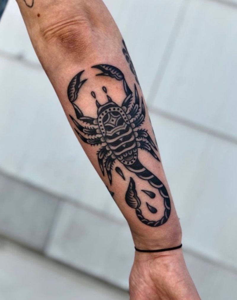 All-Seeing Scorpio Tattoo Design