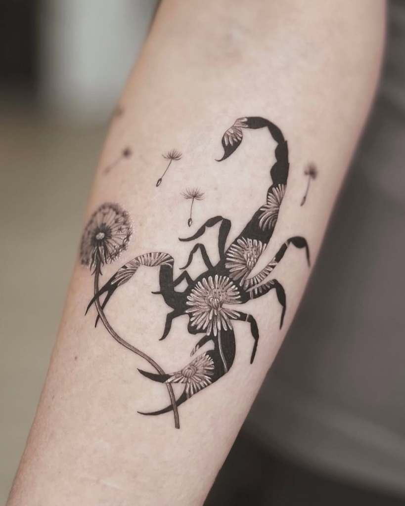 Celestial Scorpio Constellation Tattoo Design