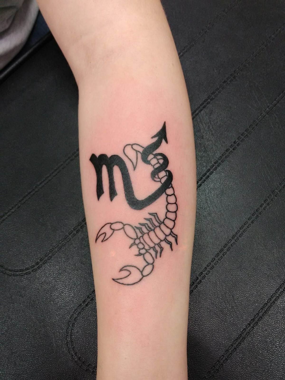 Colorful Folk Art Scorpio Tattoo Design