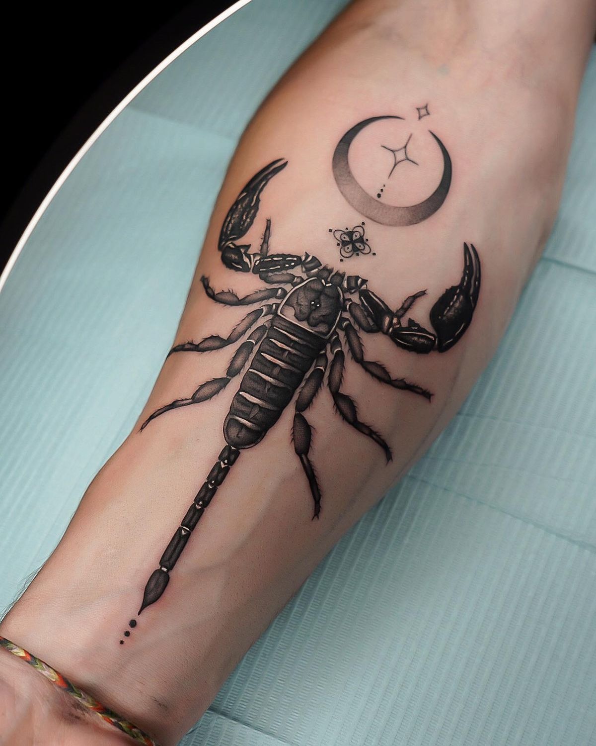 Fall Floral Scorpio Tattoo Design