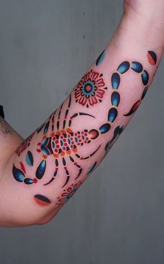 Pop Culture Scorpio Tattoo Design