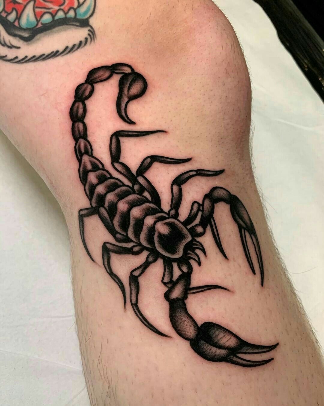 Scorpio and Blooming Magnolia Tattoo Design