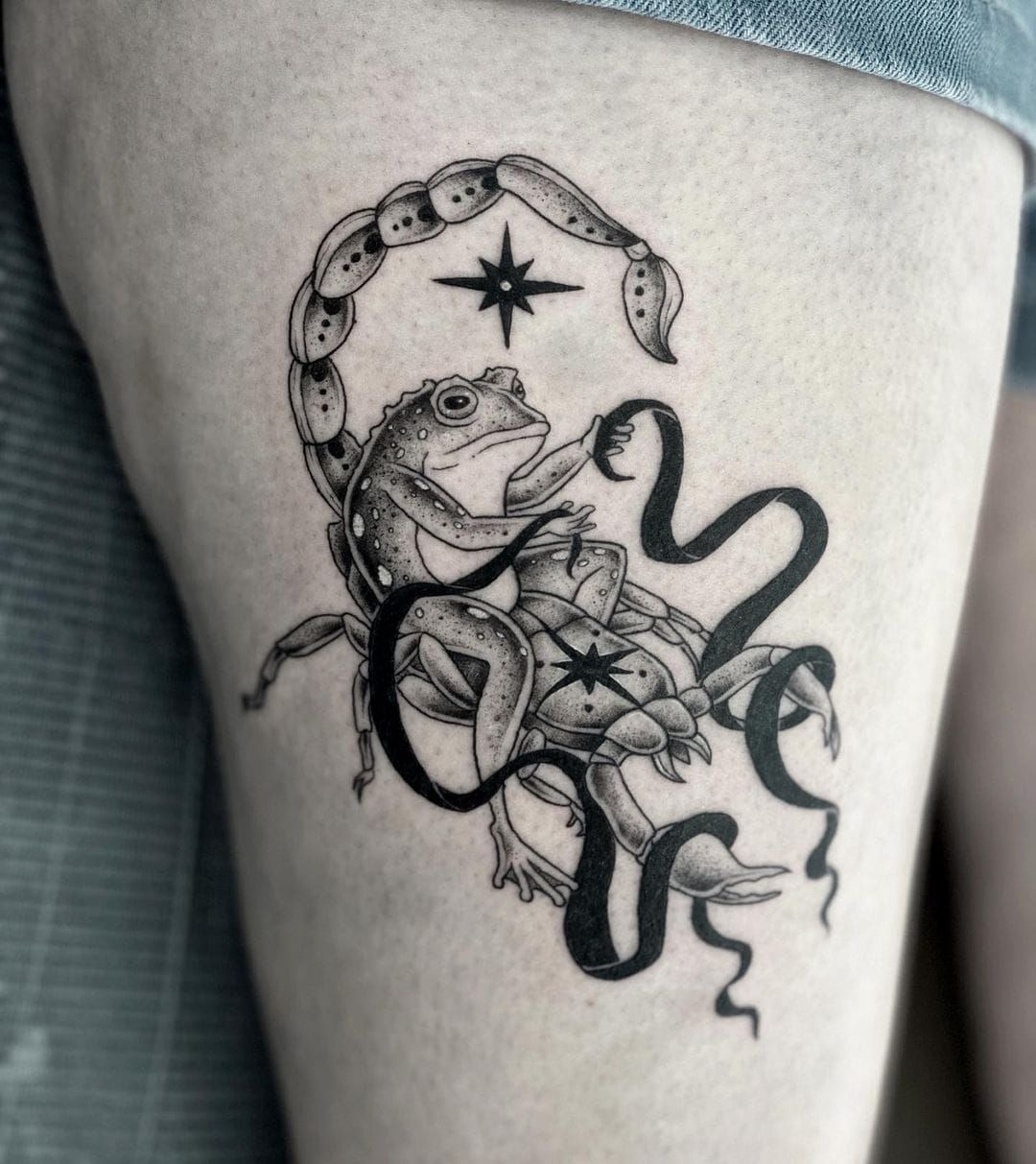 Scorpio Birth Year Piece Tattoo Design