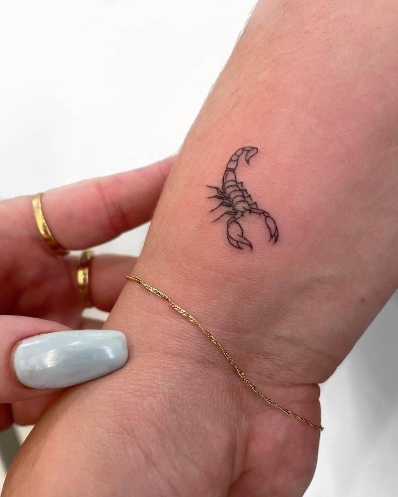 Scorpio Handburst Tattoo Design