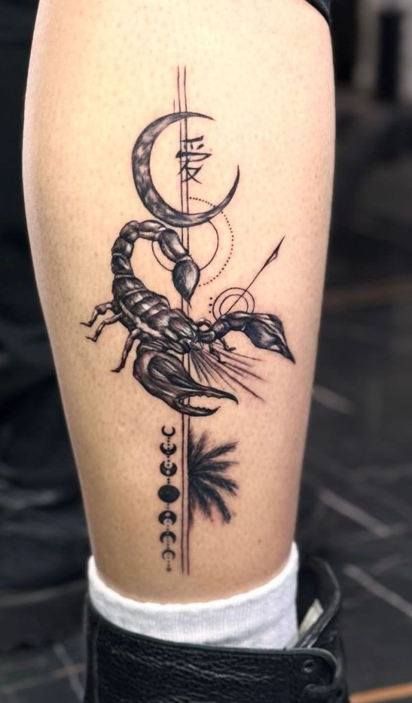 Tribal-Inspired Bold Scorpio Tattoo Design