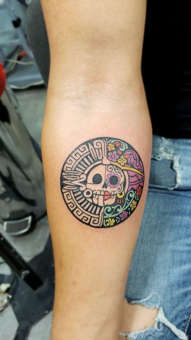 Dual-Skull Circle of Life Tattoo Tattoo Design