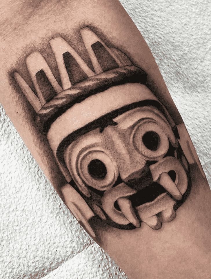 Fierce Mask in 3D Shading Tattoo Design