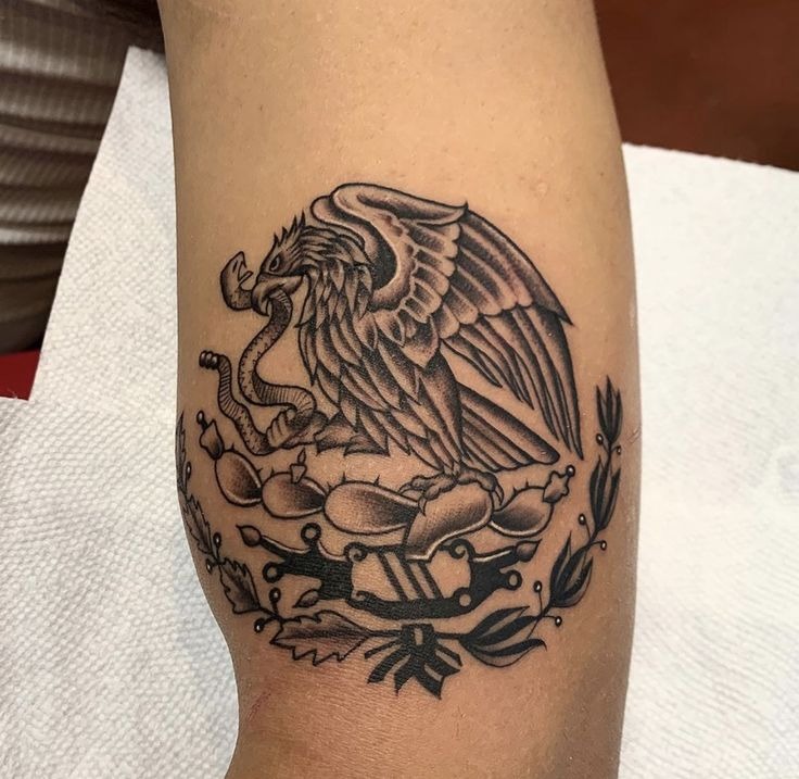 Mexican Eagle National Emblem Tattoo Design