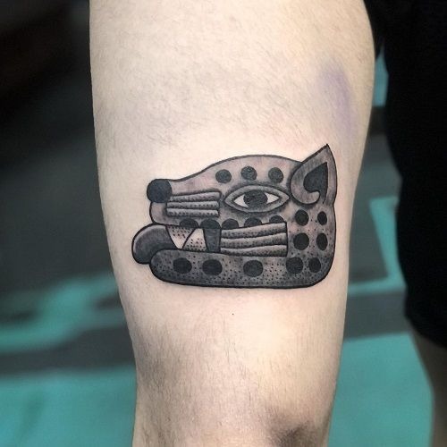 Minimal Jaguar Head Design Tattoo Design