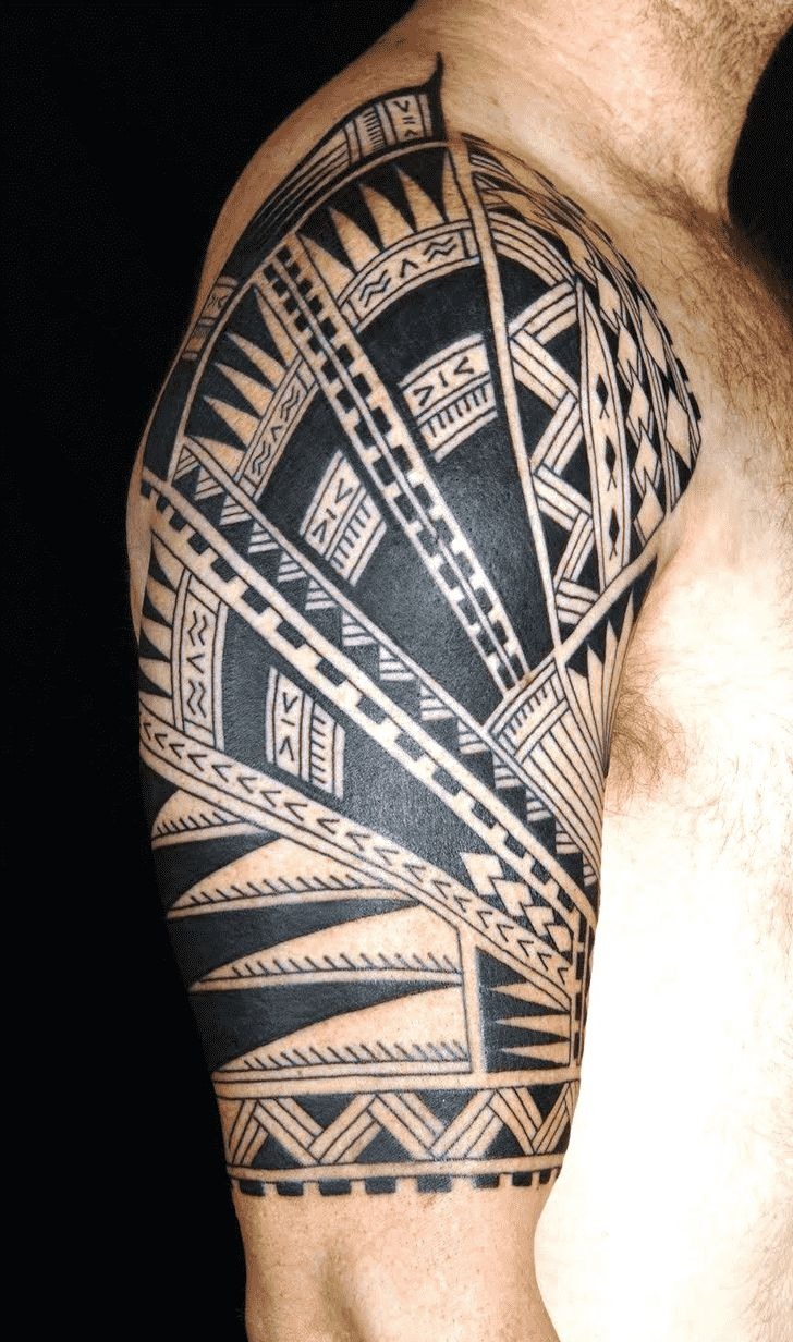 Tribal Armor Geometry Tattoo Design