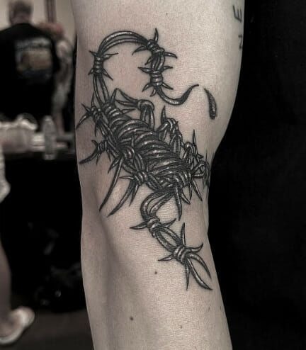 Barbed Wire Scorpion Tattoo Tattoo Design