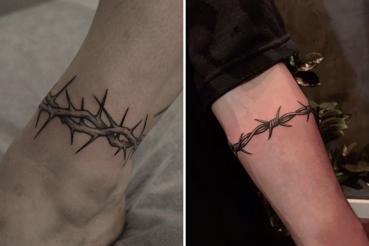 25+ Bold Barbed Wire Tattoo Ideas That Are Beautiful and Unapologetically You Featured Lookbook Collage