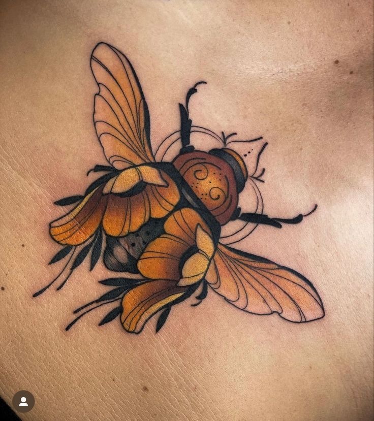 Galaxy Jewel Beetle with Starry Blue Finish Tattoo Design