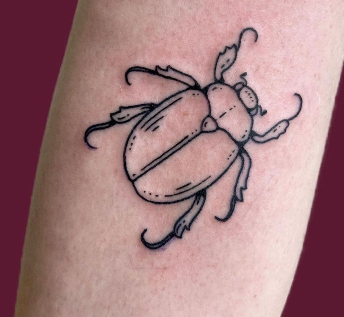 Green Butterfly with Hidden Blade Detail Tattoo Design