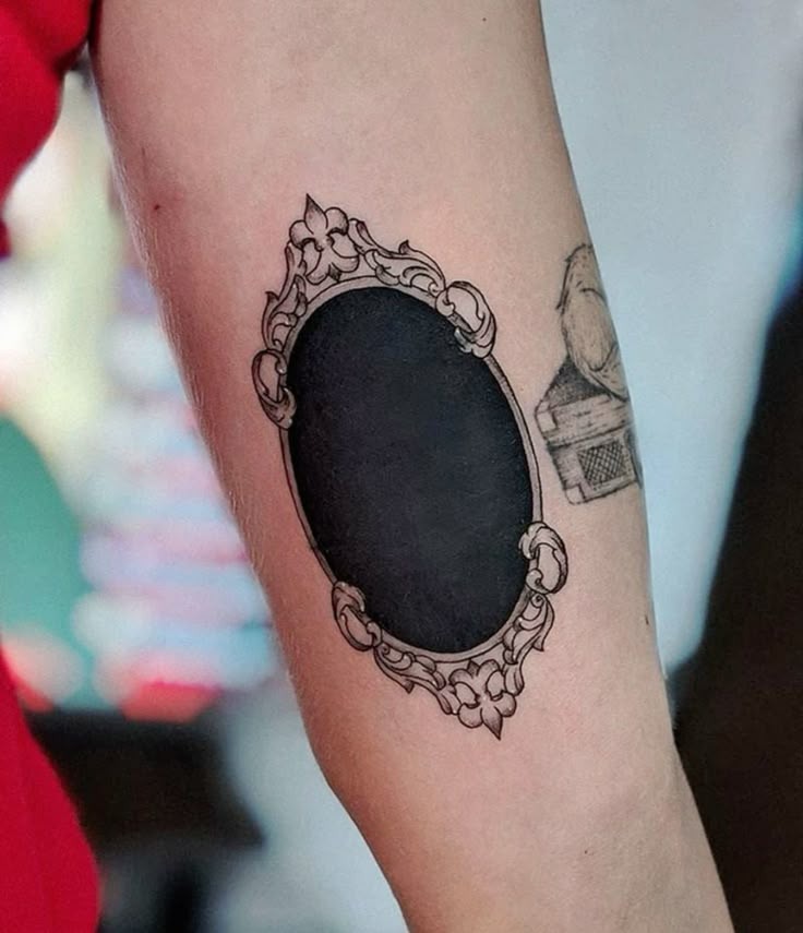 Ornate Black Mirror Tattoo Tattoo Design