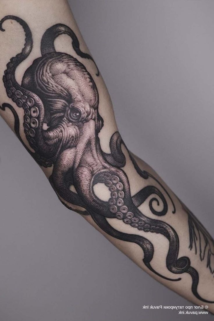 Realistic Octopus Forearm Tattoo Tattoo Design