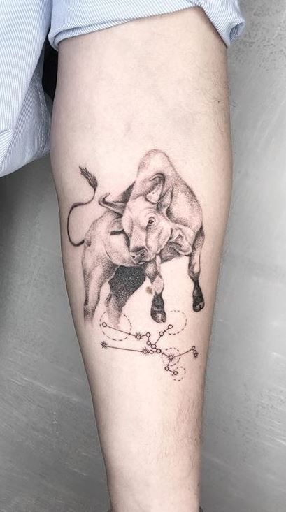 Fine Line Bull Wrist Tattoo Tattoo Design