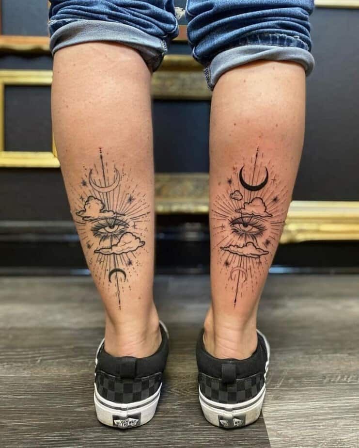 Matching Celestial Eye Pair Tattoo Design