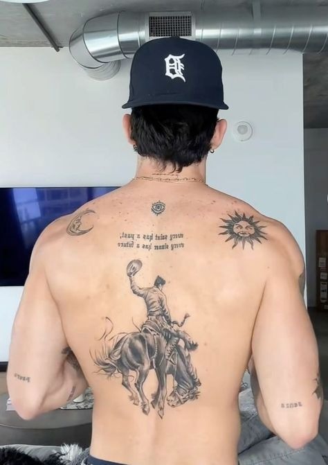Cowboy Hat Portrait Close-Up Tattoo Design