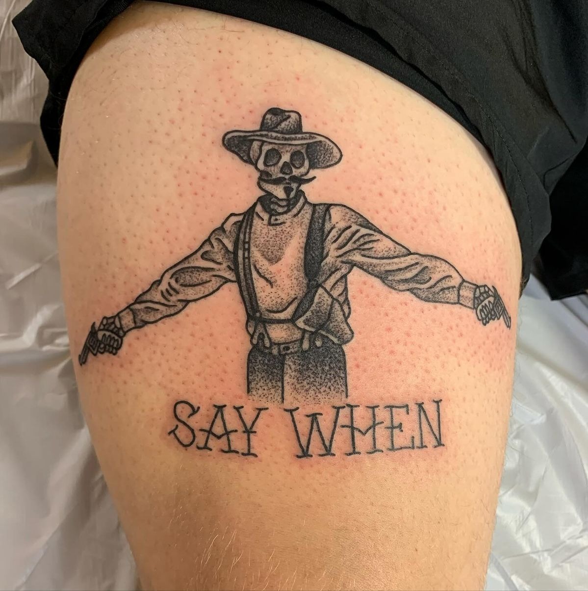 Western Women Pin-Up Cowgirl Tattoo Design