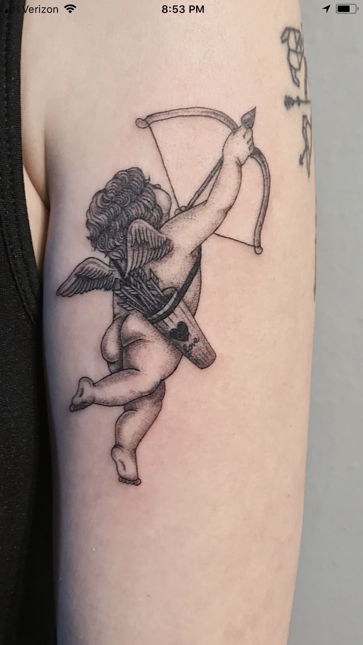 Classic Archer Cherub Tattoo Design