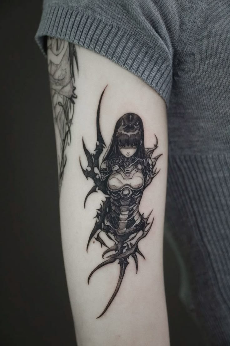 Cybernetic Woman Biomech Tattoo Tattoo Design