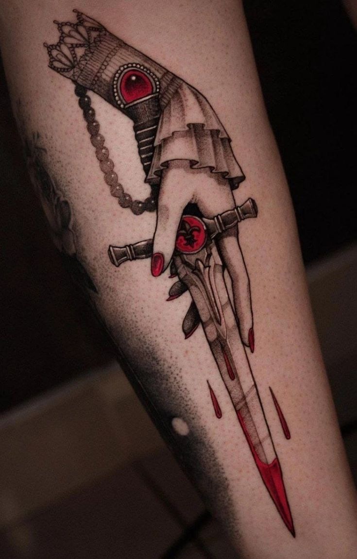 Lady and Dagger Tattoo Tattoo Design