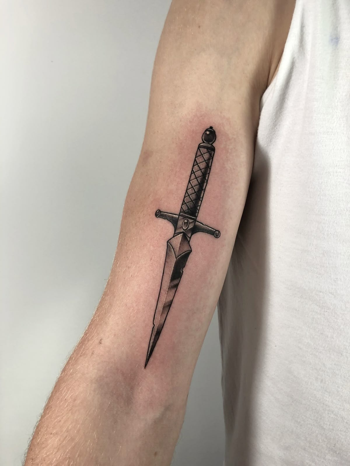 Simple Blackwork Dagger Tattoo Tattoo Design