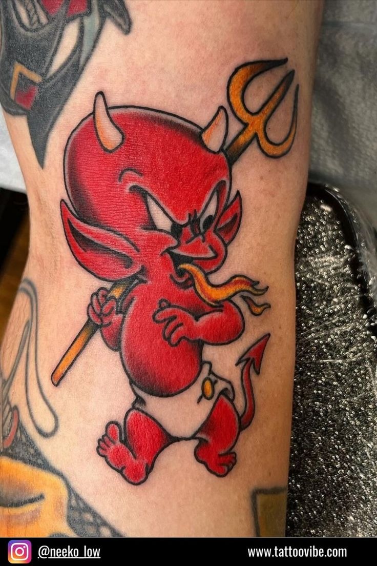 Hand-Poked Goat Head Sigil Tattoo Design