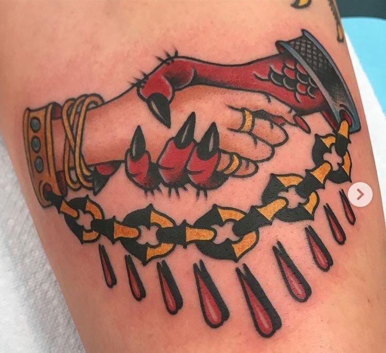 Whispering Imp Behind the Ear Tattoo Design