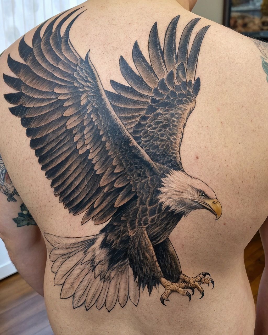 Full Back Bald Eagle Tattoo Tattoo Design