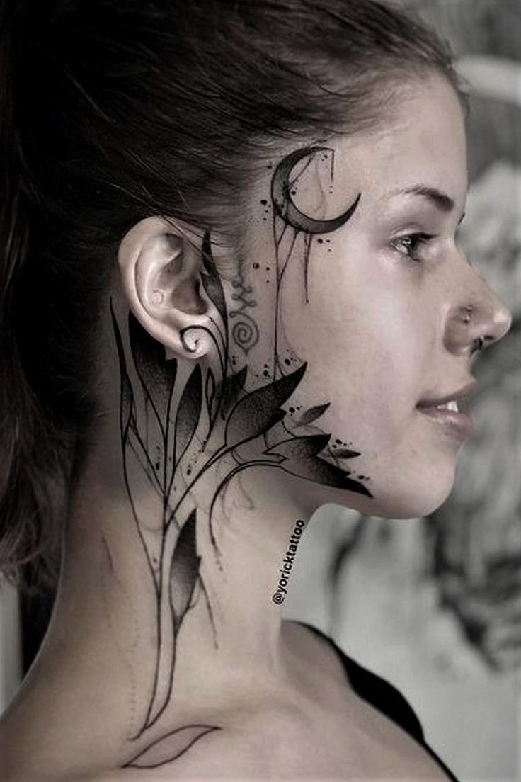 Botanical Goddess Flow Tattoo Design