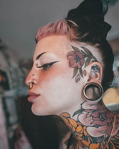 Crimson Bloom with Edge Tattoo Design