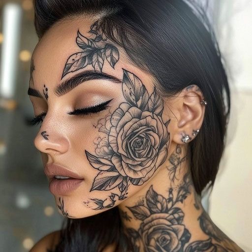 Floral Femme Statement Tattoo Design