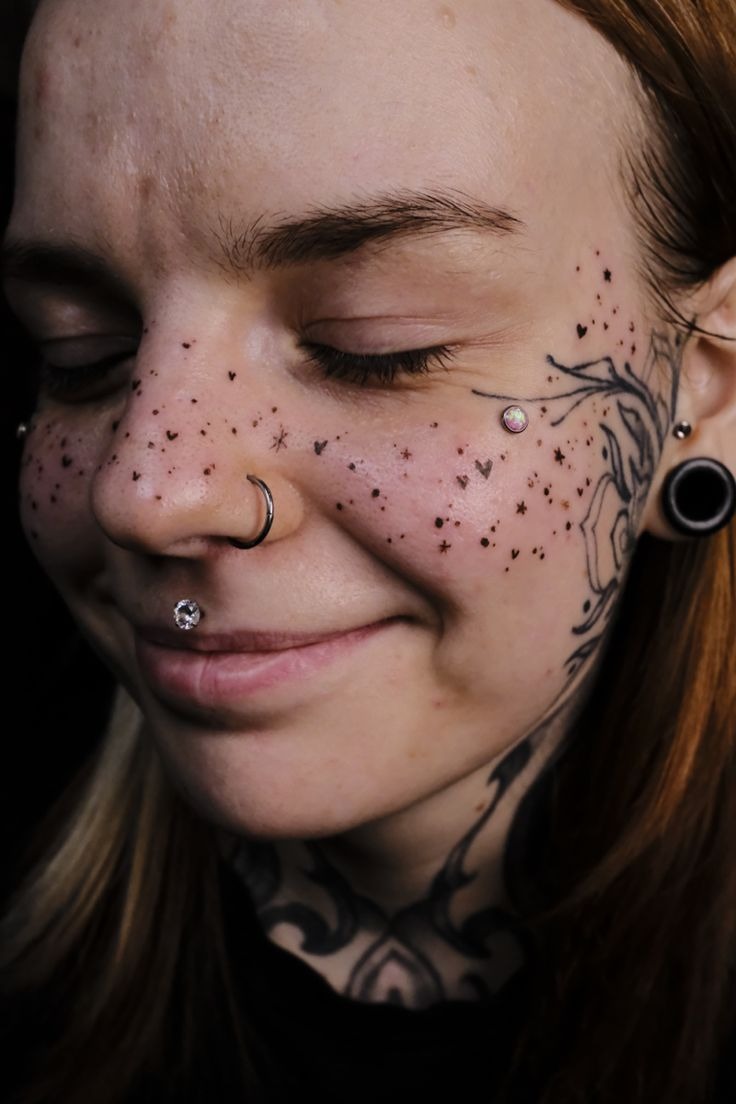 Starry Sprinkle Freckles Tattoo Design