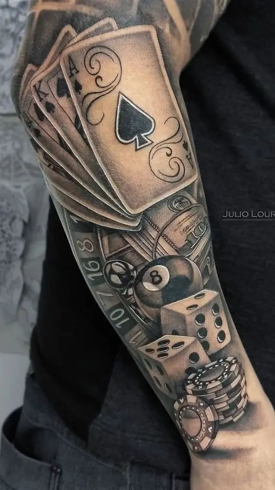 Classic Lucky 777 Slot Machine Tattoo Tattoo Design