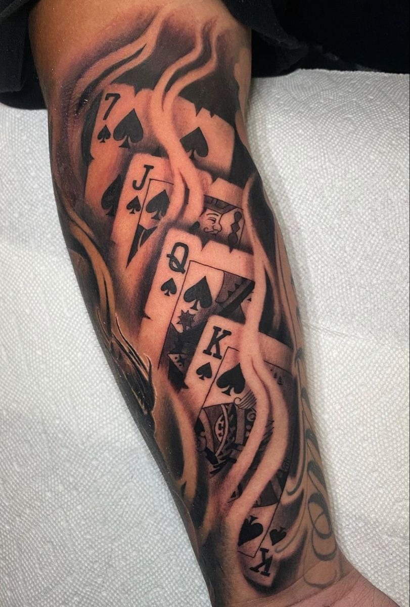 Life's A Gamble Poker and Dice Tattoo Tattoo Design