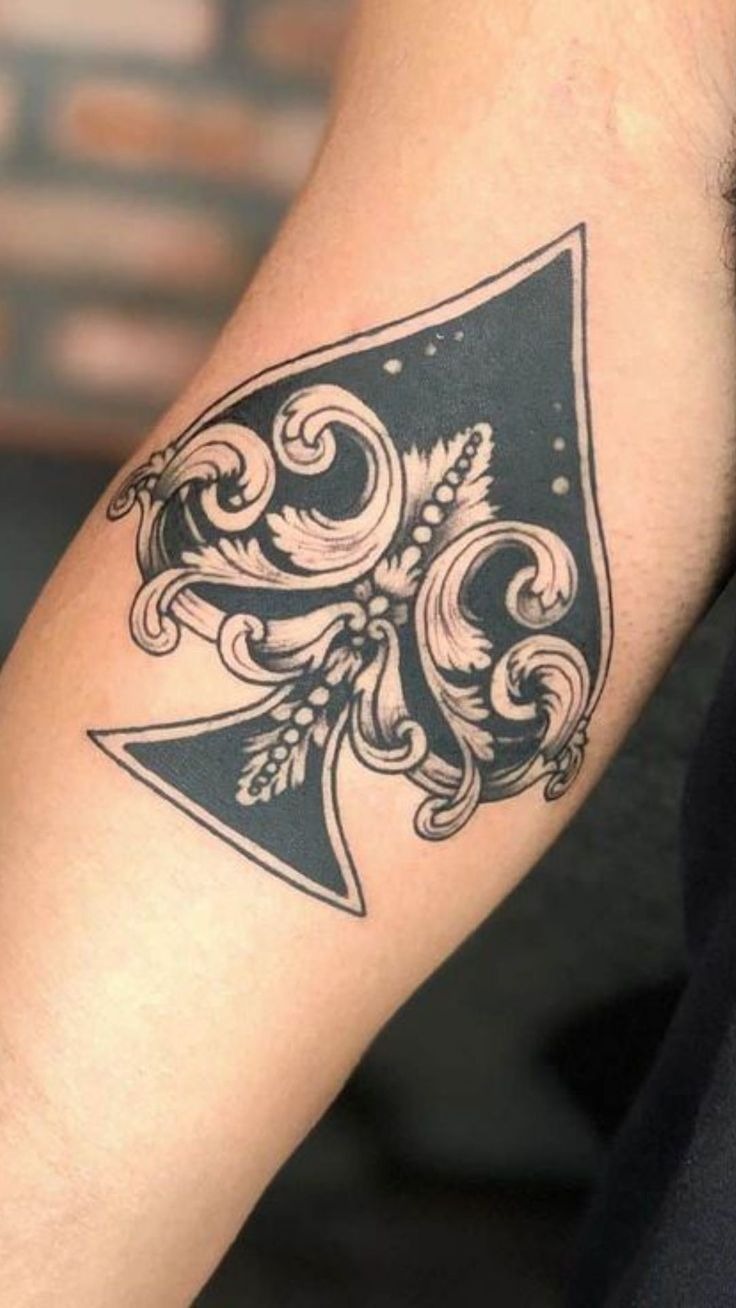 Skeleton Royal Flush Card Forearm Tattoo Tattoo Design