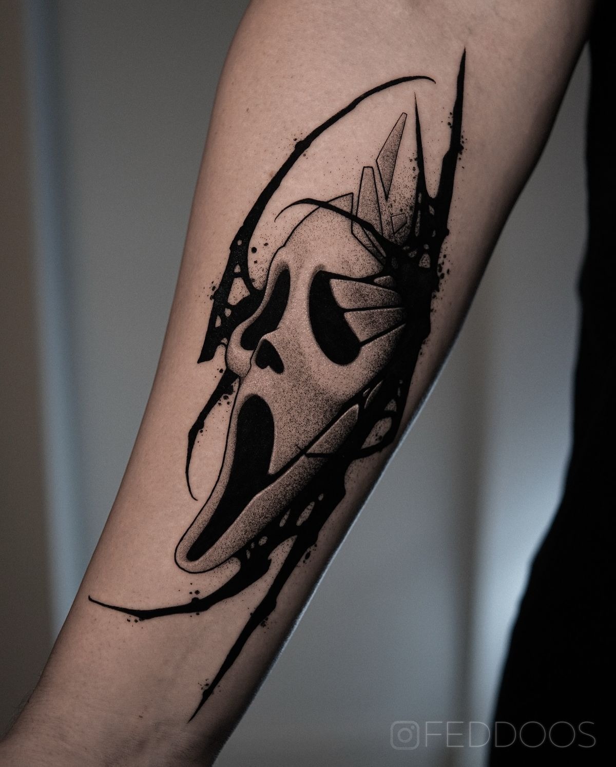 Abstract Ghostface Splash Tattoo Tattoo Design