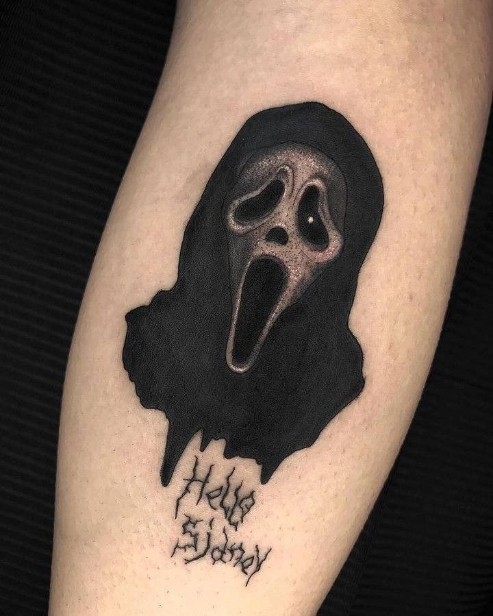 Hello Sidney Ghostface Tattoo Design