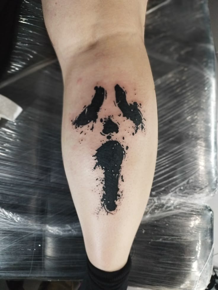 Inkblot Ghostface Face Tattoo Design