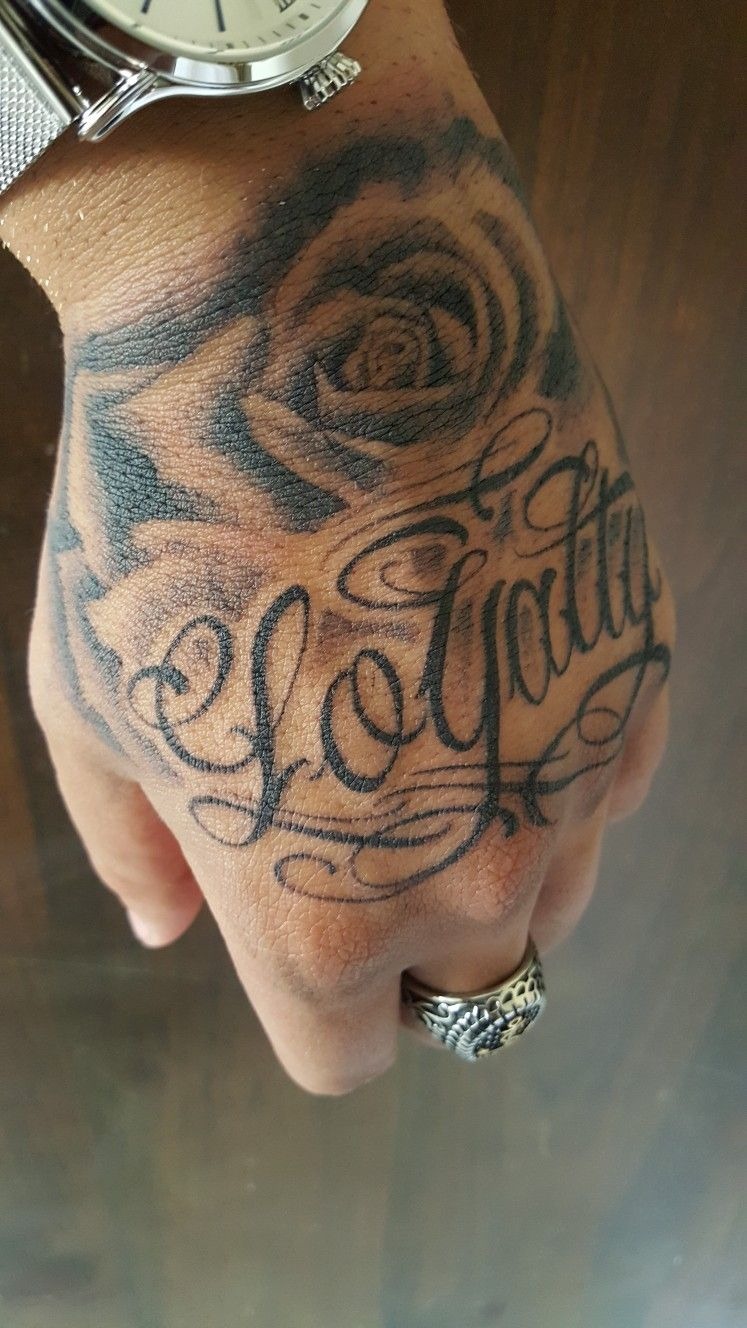 Elegant Script Text Hand Tattoo Tattoo Design