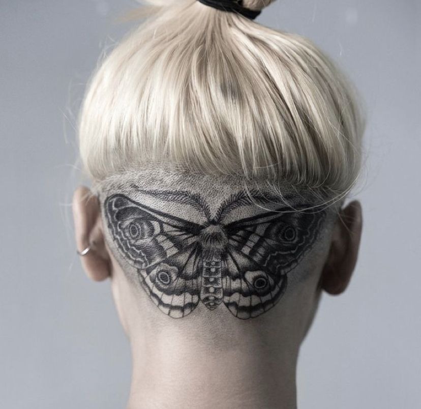 Butterfly Nape Tattoo Design Tattoo Design